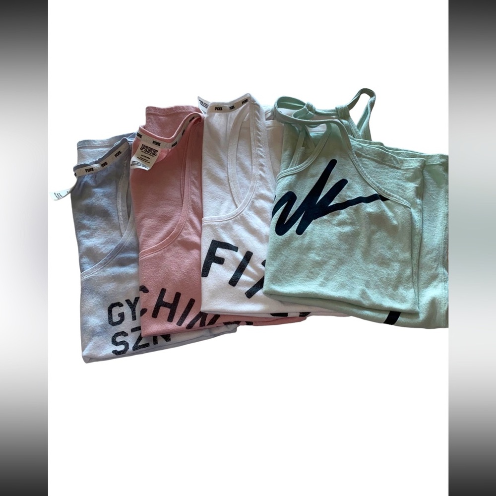 Bundle of 4 vs pink racerback shirts